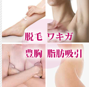 美容外科:脱毛・ワキガ・豊胸・脂肪吸引
